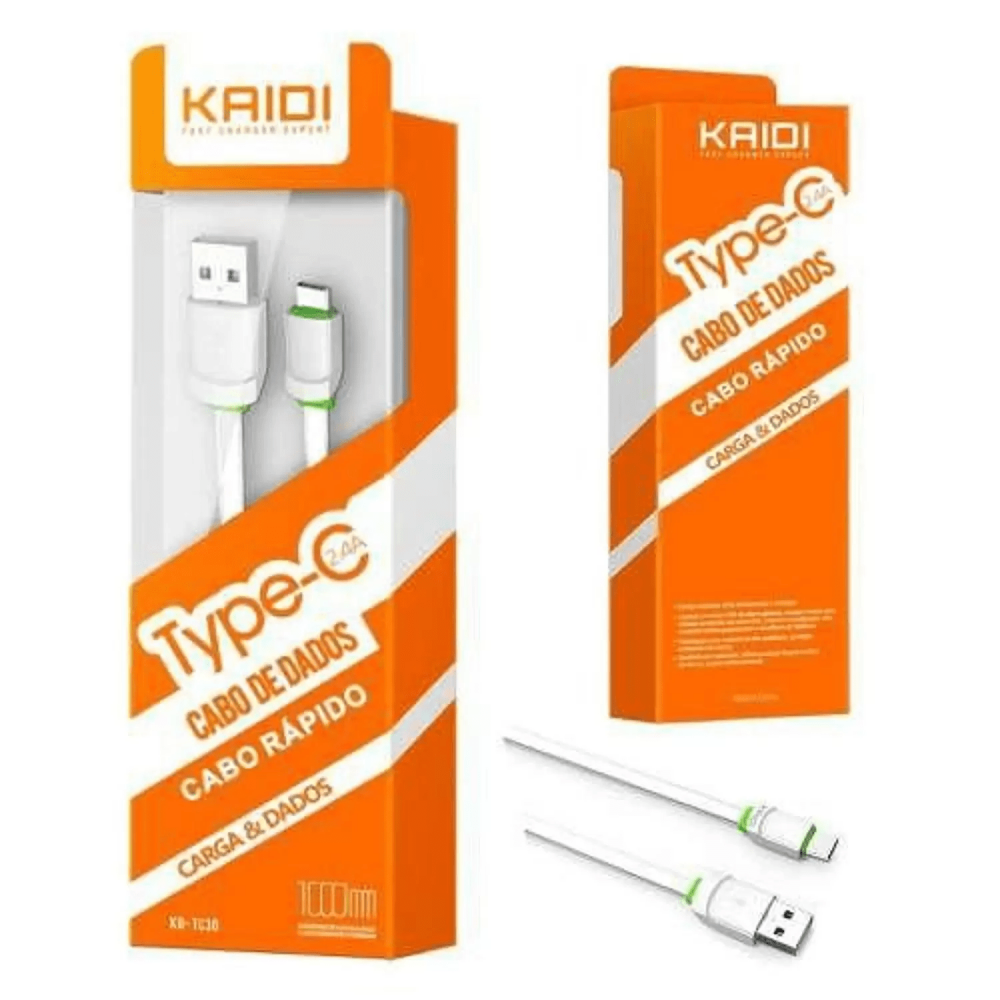 Representante Oficial Dos Produtos Kaidi No Brasil Cabo Usb Kaidi Tipo C Kd Tc Grande Cm